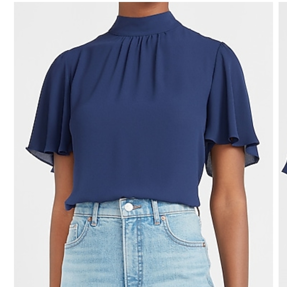 Express mock neck top nwt